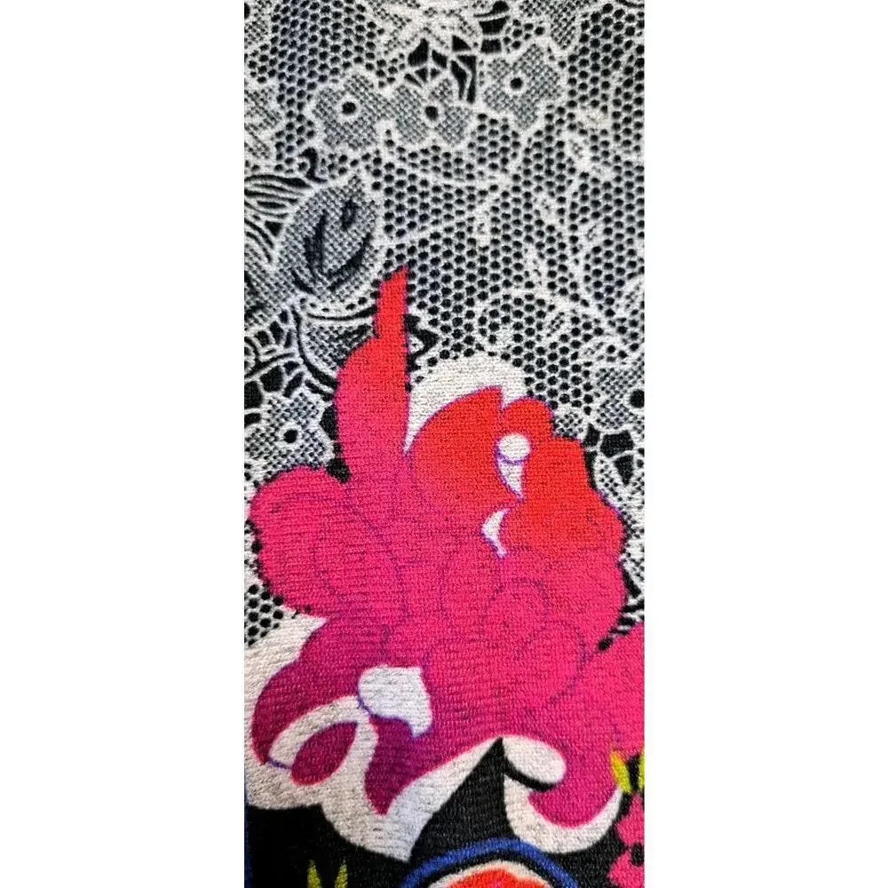 White Mark Boho Dress Womens Large Peasant Colorful Embroidered Paisley Babydoll - Picture 9 of 10